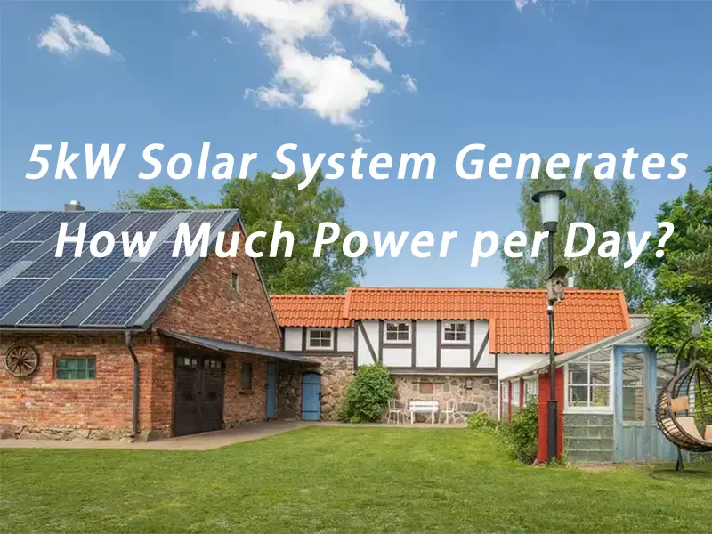5kW Solar System Generates
