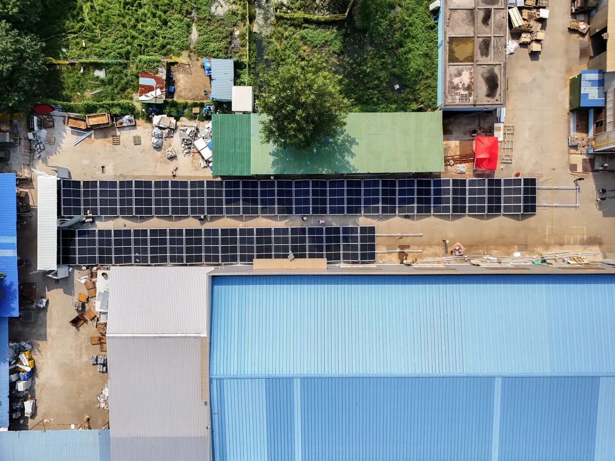 portable solar panel container for factory
