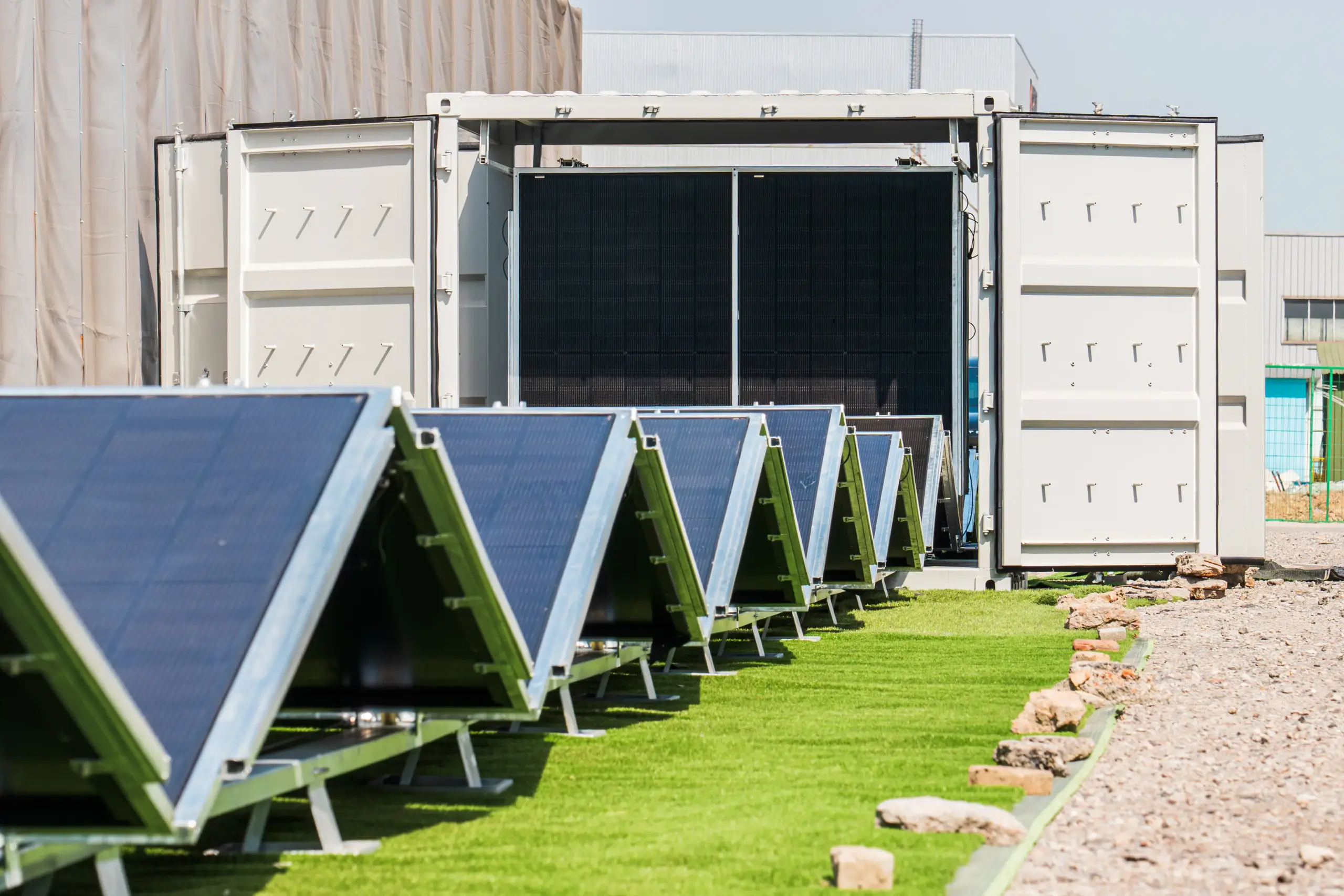 Unfolded solar container