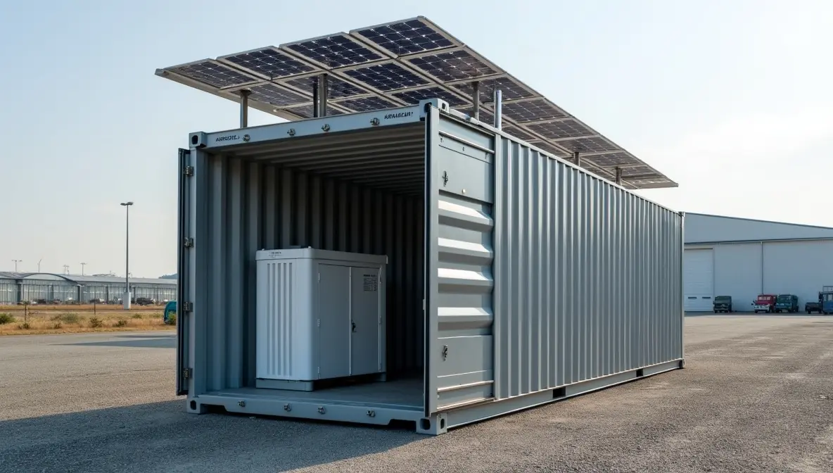 Vertical Photovoltaic Panel Container