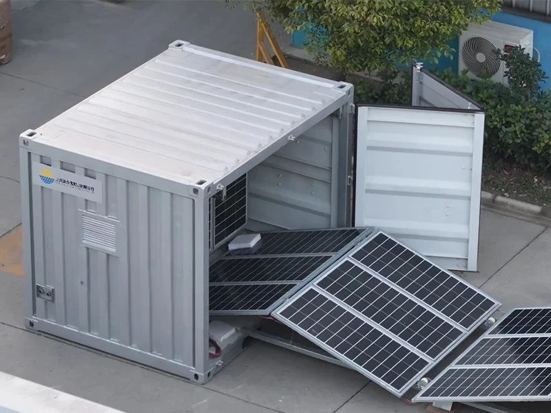 LZY-MSC1 Sliding Mobile Solar Container with deployable solar panels and battery storage system