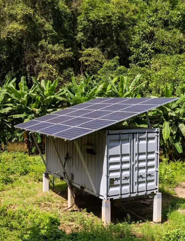 mobile solar container in the jungle